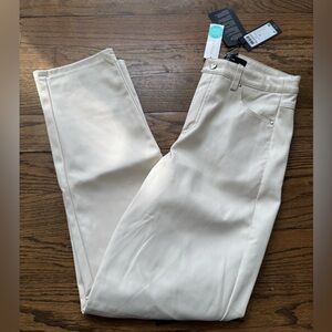 Vero Moda High Rise Coated Trouser Off White Medium NWT